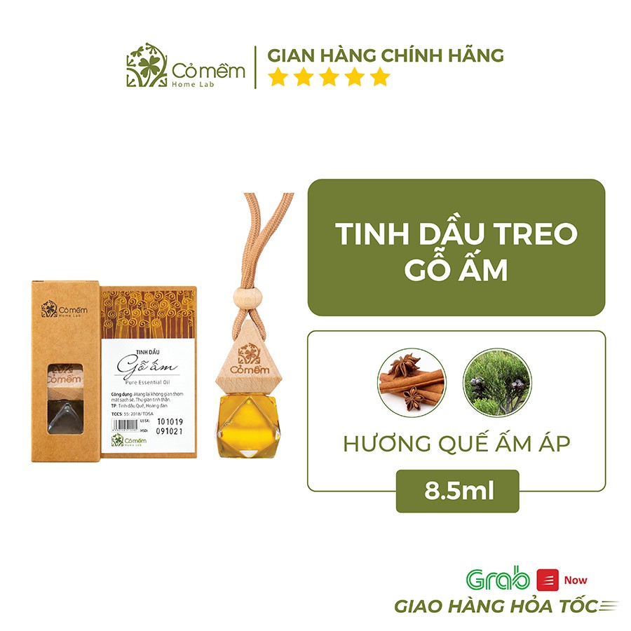 Tinh Dầu Treo Hương Gỗ ấm Thiên Nhiên Nguyên Chất Ấm Áp Ngừa Cảm Lạnh Cỏ Mềm 8,5ml