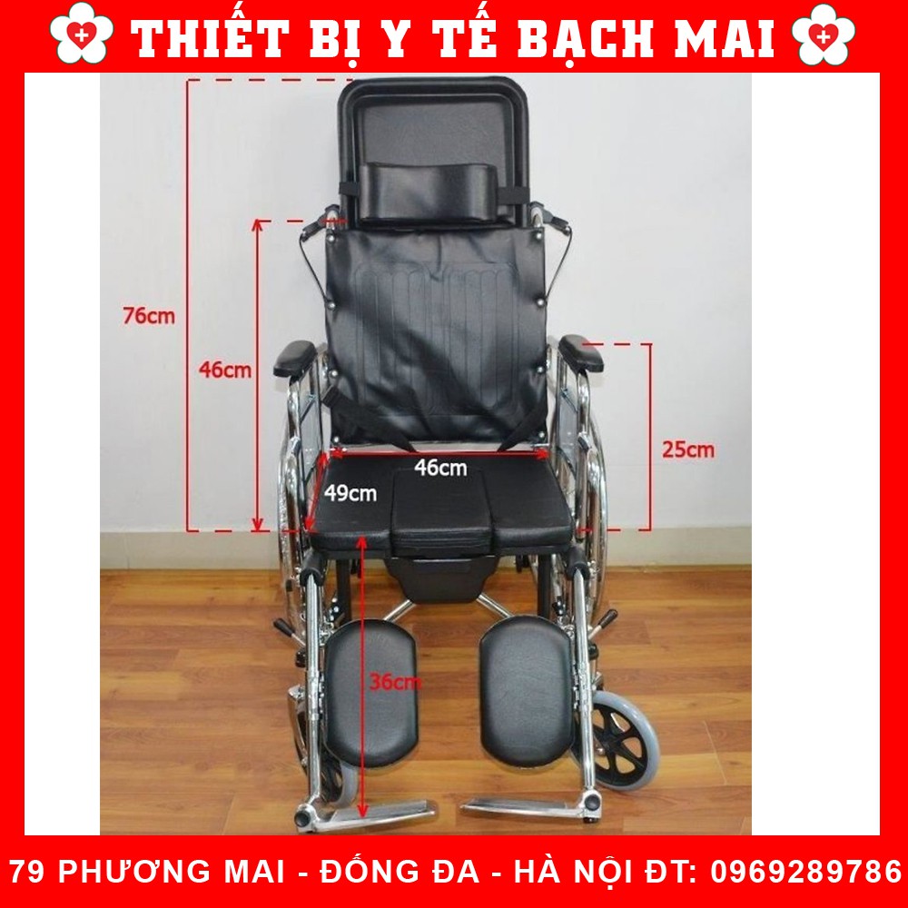 Xe Lăn Tay Đa Năng LUCASS X7 [Đẩy Đi Lại, Có Bô Vệ Sinh, Nằm Ngả 180 Độ]