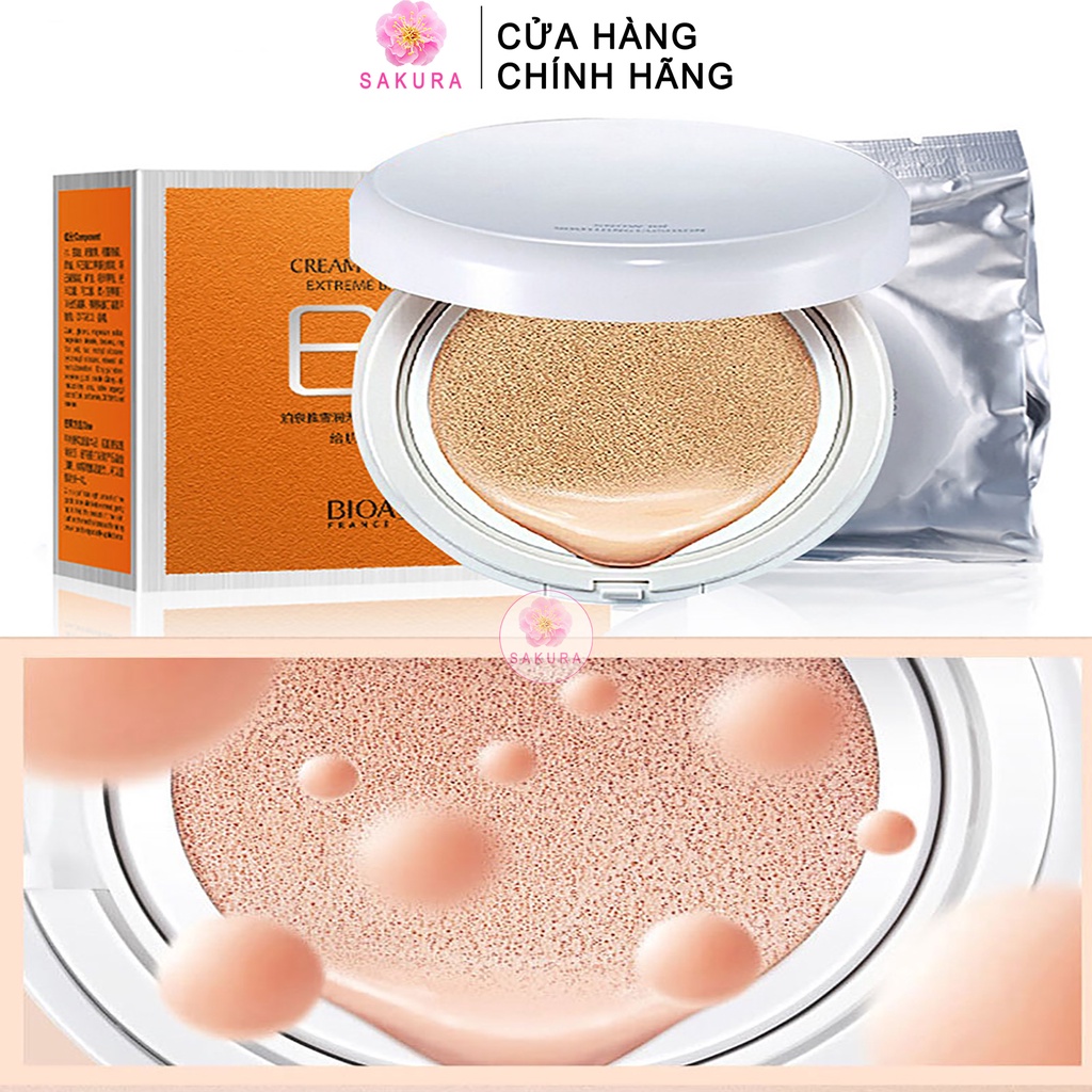 Phấn nước BIOAQUA BB Cream Air Cushion trang điểm nhẹ nhàng SAKURA 15g