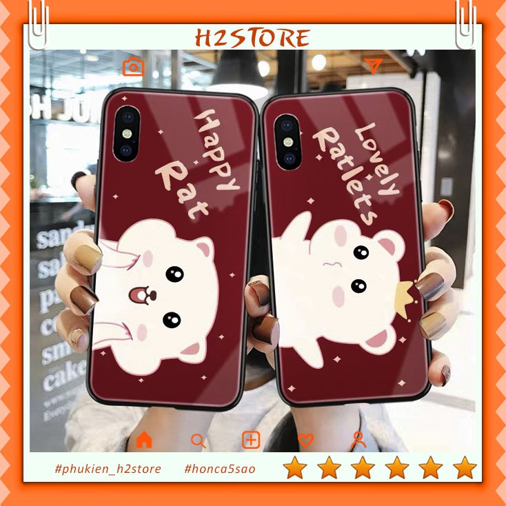 Ốp kính in hình thú dễ thương SX-KCL02H cho iphone 6 s plus 7 8 plus Xr X s max 11 11 pro max 12mini 12 pro max