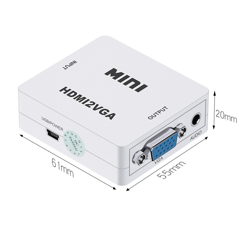 [Mã ELHACE giảm 4% đơn 300K] Bộ Chuyển Đổi HDMI Sang VGA Xịn Loại 1- Chip HW2019