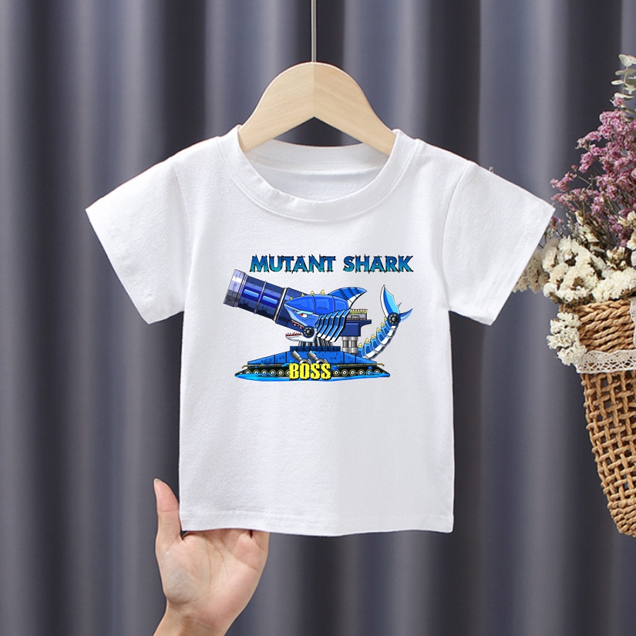BST Áo thun xe tăng quái vật tank arena đại chiến cực hot màu trắng đủ size cho bé trai bé gái giá rẻ