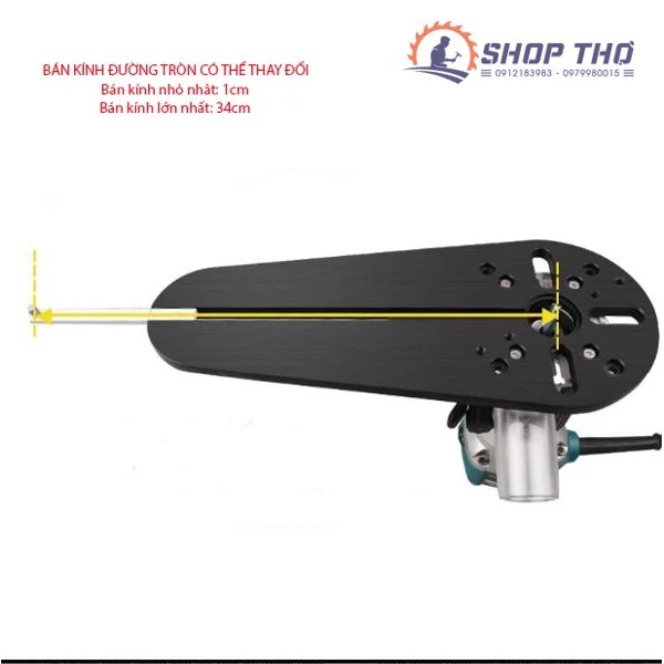Cữ cắt tròn cho máy phay Wnew - Type C