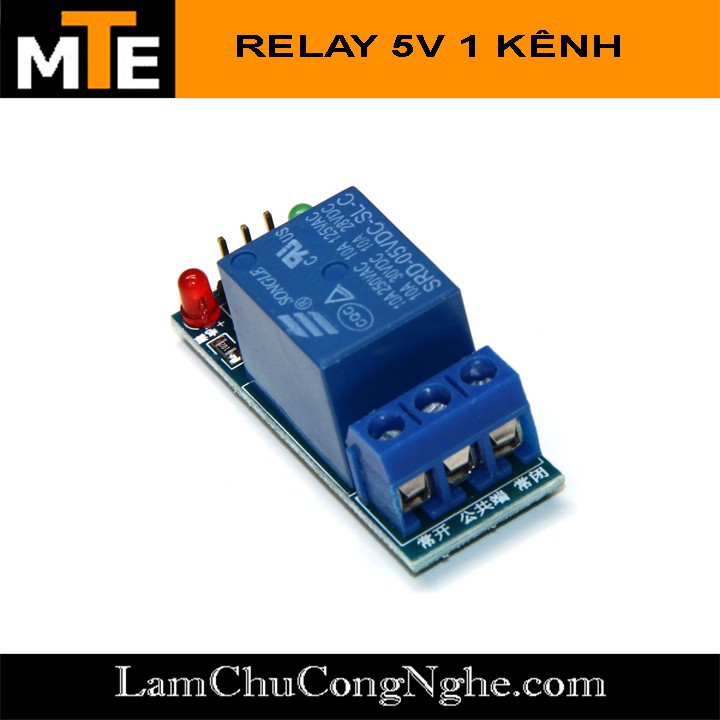 Module relay 5V, 12V 1 kênh đóng cắt thiết bị điện 10A sbay