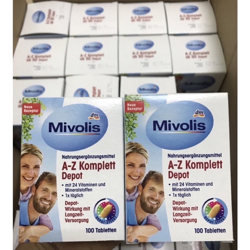 Vitamin tổng hợp A-Z Depot Mivolis 100 viên