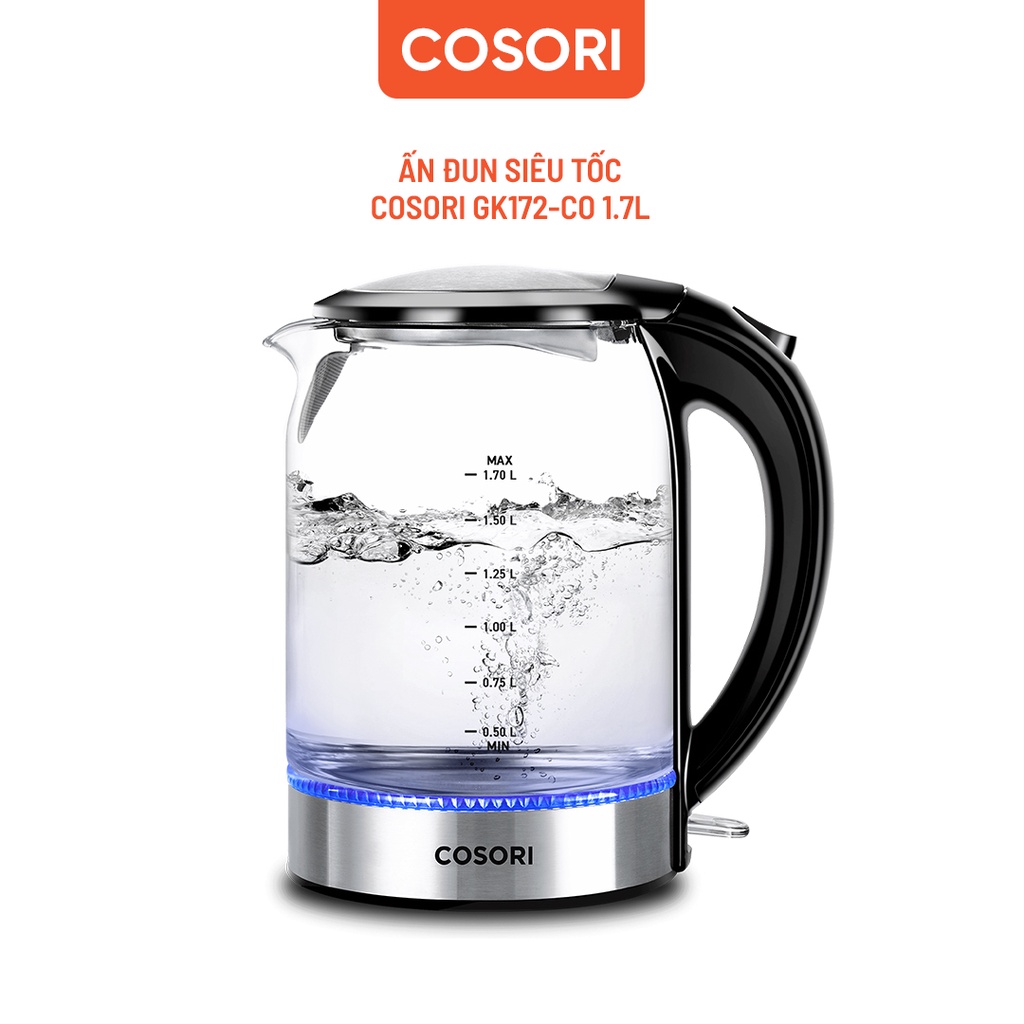 COMBO Nồi chiên không dầu Cosori CO158 AF(5,5 lít) gợi ý chế độ và Bình ấm đun siêu tốc Cosori GK172CO 1.7L