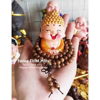 Tượng chibi Phật Tổ 6cm kèm tràng hạt tịnh độ 6mm