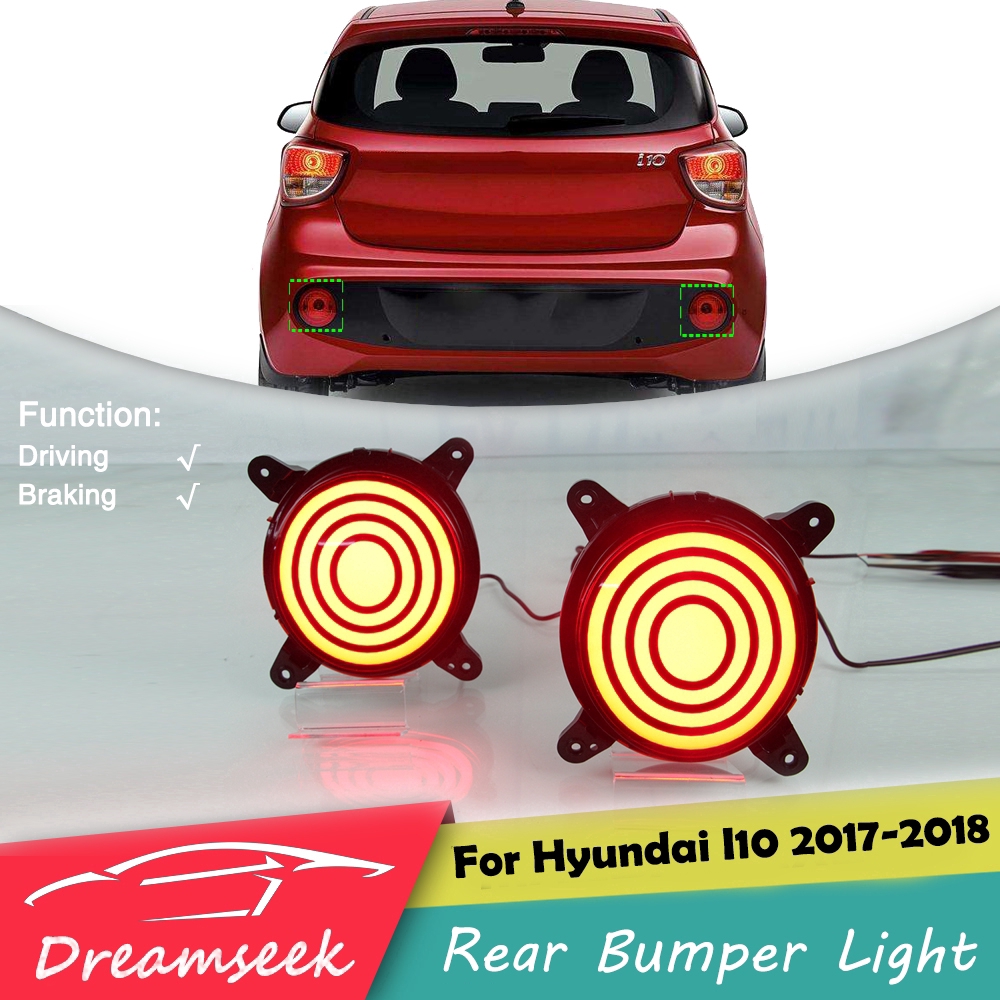 Đèn Led Tròn Gắn Đuôi Xe Hyundai Grand I10 I10X 2017 2018