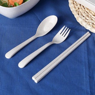 Xả Sốc 3 Ngày SET THÌA, DĨA, ĐŨA 3 CHI TIẾT BẰNG LÚA MẠCH - br00327 45 12 Ma20s