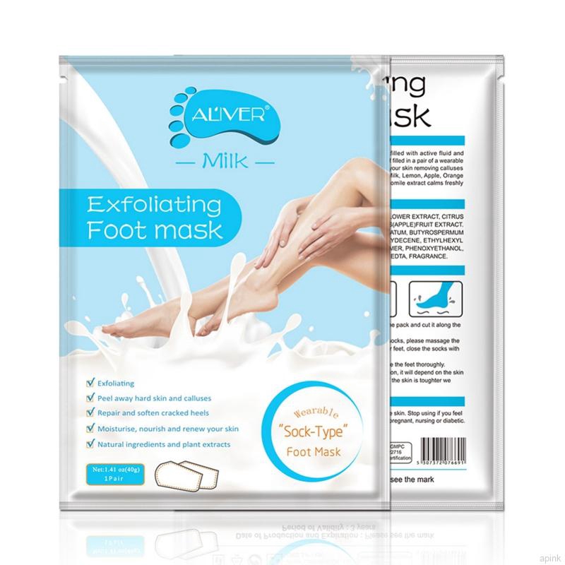 Mặt Nạ Chân ALIVER Chiết Xuất Sữa Tẩy Tế Bào Chết Dưỡng Ẩm Làm Mềm Da