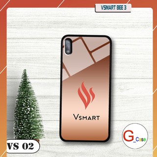 Ốp lưng Vsmart Bee 3 - lưng kính in logo hãng điện thoại