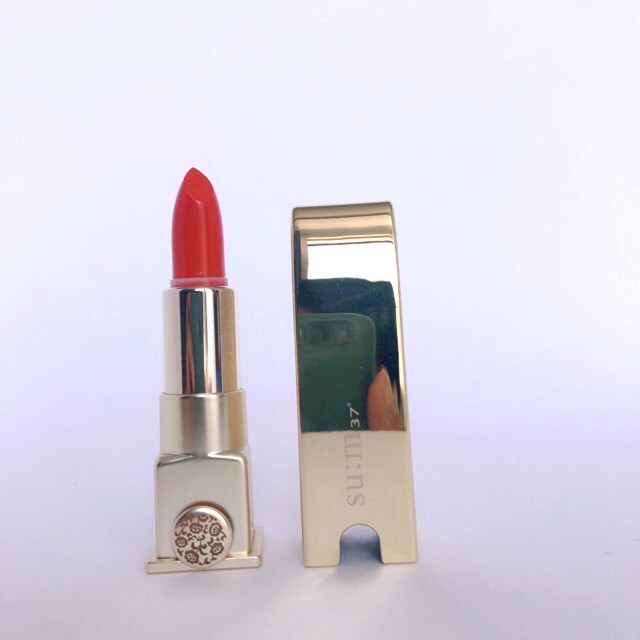 Son lì Su:m 37 Losec Summa Elixir Golden Lipstick (Mini 1.3g) màu cam gạch và hồng san hô