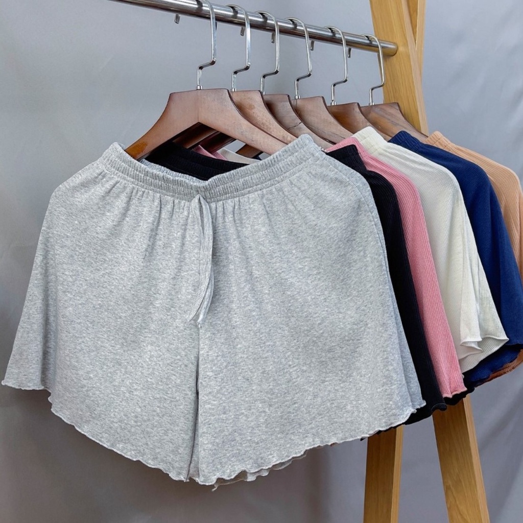 Quần sooc cotton nhiều màu cho nữ, freesize 42-56 kg
