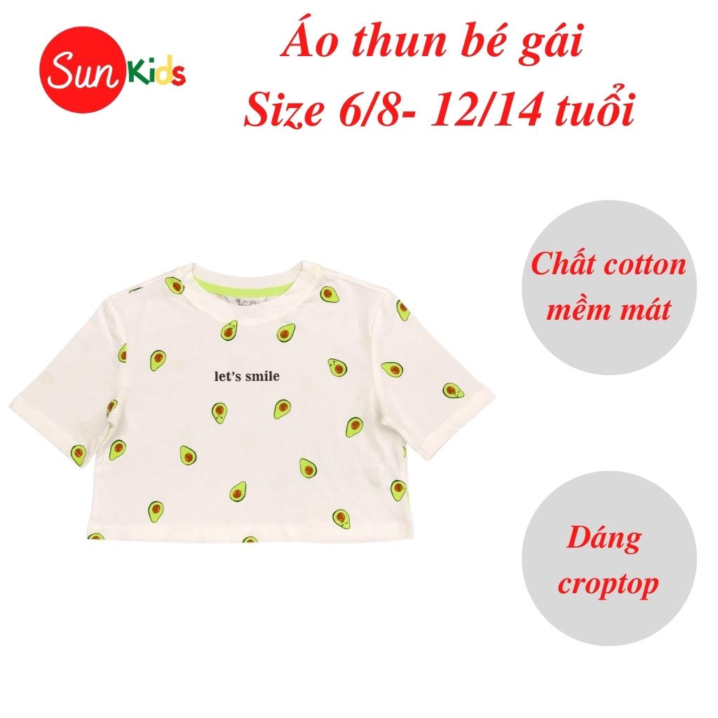 Áo thun cho bé gái, áo phông bé gái chất cotton mềm mát, size 6/8-12/14 tuổi - SUNKIDS