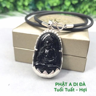 Dây chuyền da size nhỏ khoá bạc