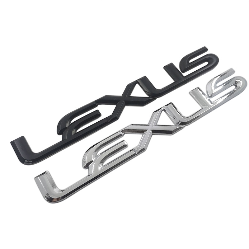 1 x Miếng Dán Logo Bằng Crom Màu Đen Cho Xe Hơi LEXUS