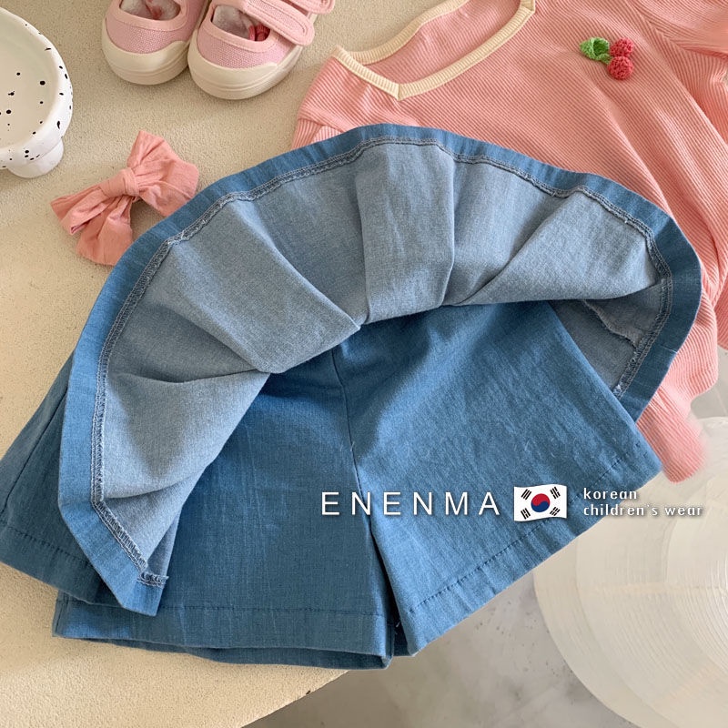 Set Áo Thun Tay Ngắn Và Quần Jeans Dài Thời Trang Hè 2022 Phong Cách Hàn Quốc Cho Bé Gái