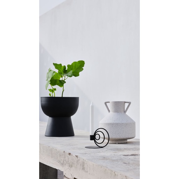 Chân nến | JYSK Kevin | kim loại | đen | R12xD16xC11cm