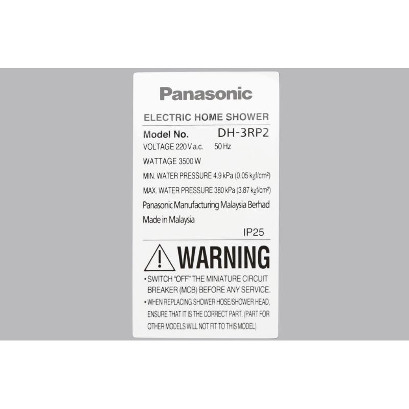 Máy nước nóng Panasonic DH-3RP2VK
