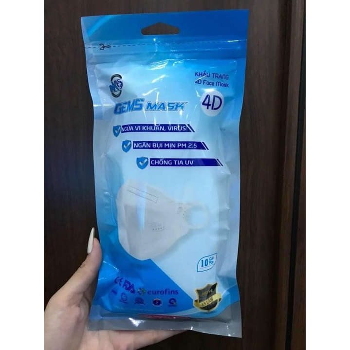 Túi 10 Khẩu trang 4D Famapro cao cấp/ KL MASK công nghệ Hàn Quốc