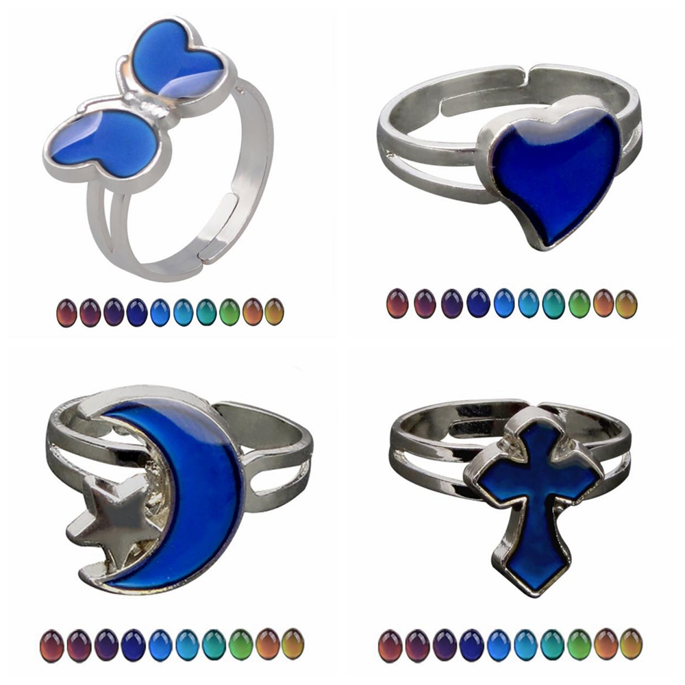 Nhẫn Đổi Màu Theo Nhiệt Độ Hình Bướm 6 Kiểu Dáng Độc Đáo