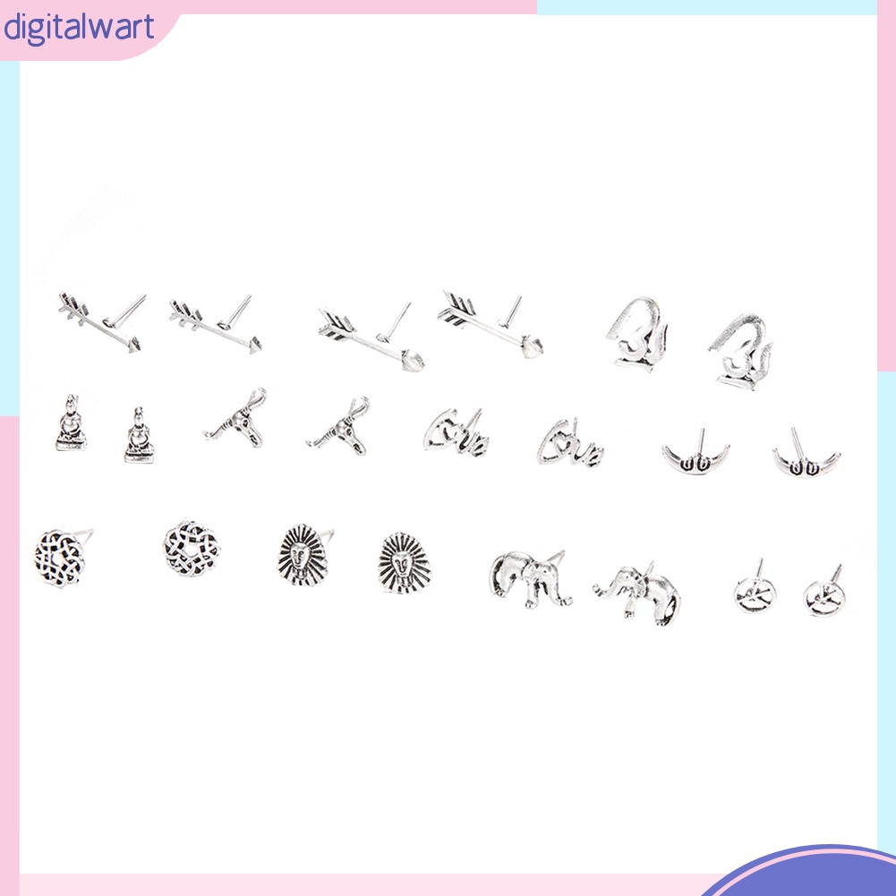 Set 11 đôi khuyên tai phong cách cổ điển xinh xắn dành cho nữ