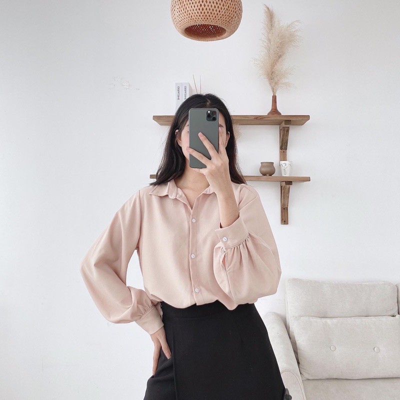 [Mã WASKT304 giảm 15% tối đa 30K đơn 99K] Sơ mi cổ đức tay bồng | BigBuy360 - bigbuy360.vn