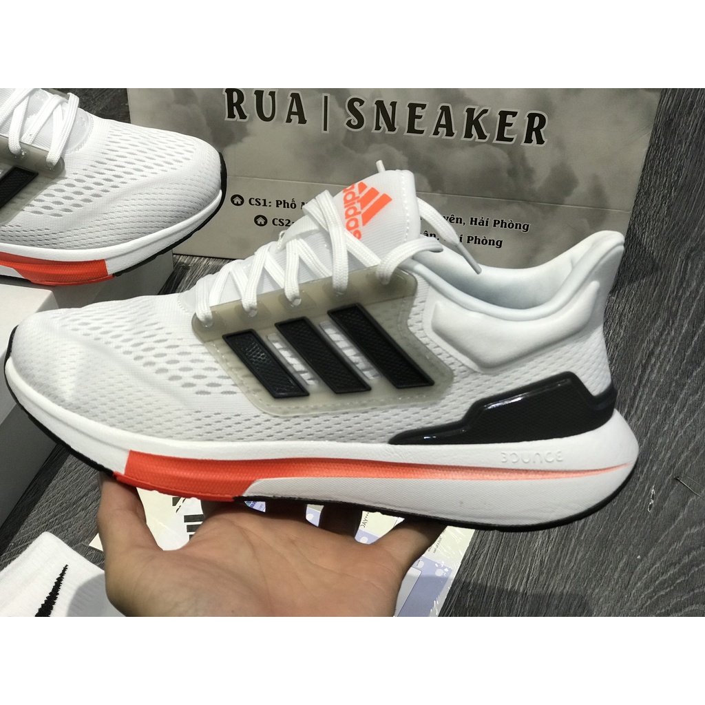 Siêu Phẩm Giày Thể Thảo Sneaker EQ21 Trắng Cam  SIêu Xinh Cao Cấp Ảnh Thật + freeship + Tặng Tất