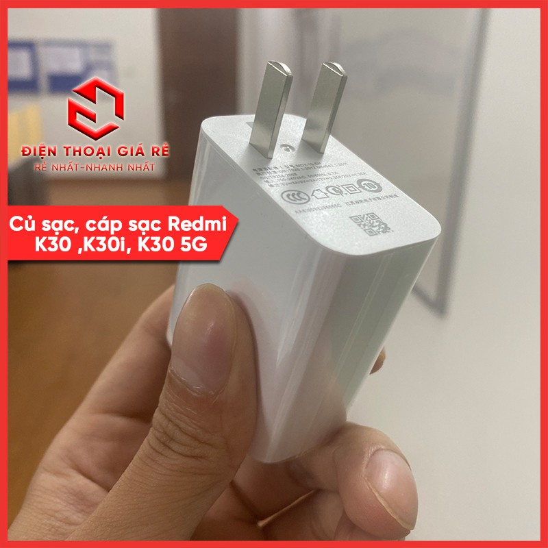 Củ sạc nhanh, cáp sạc Xiaomi Redmi K30 4G, K30i, K30 5G 27W - chính hãng, giá rẻ