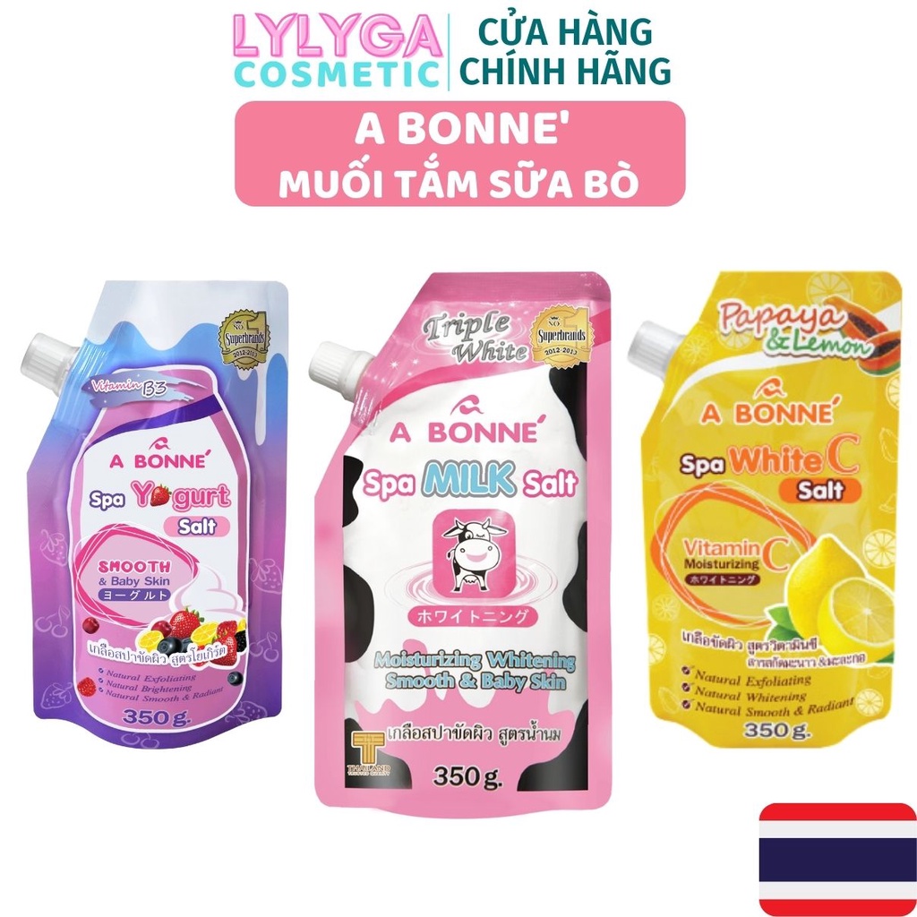Muối tắm sữa bò tẩy tế bào chết A BONNE Spa Milk Salt 350g Thái Lan hương