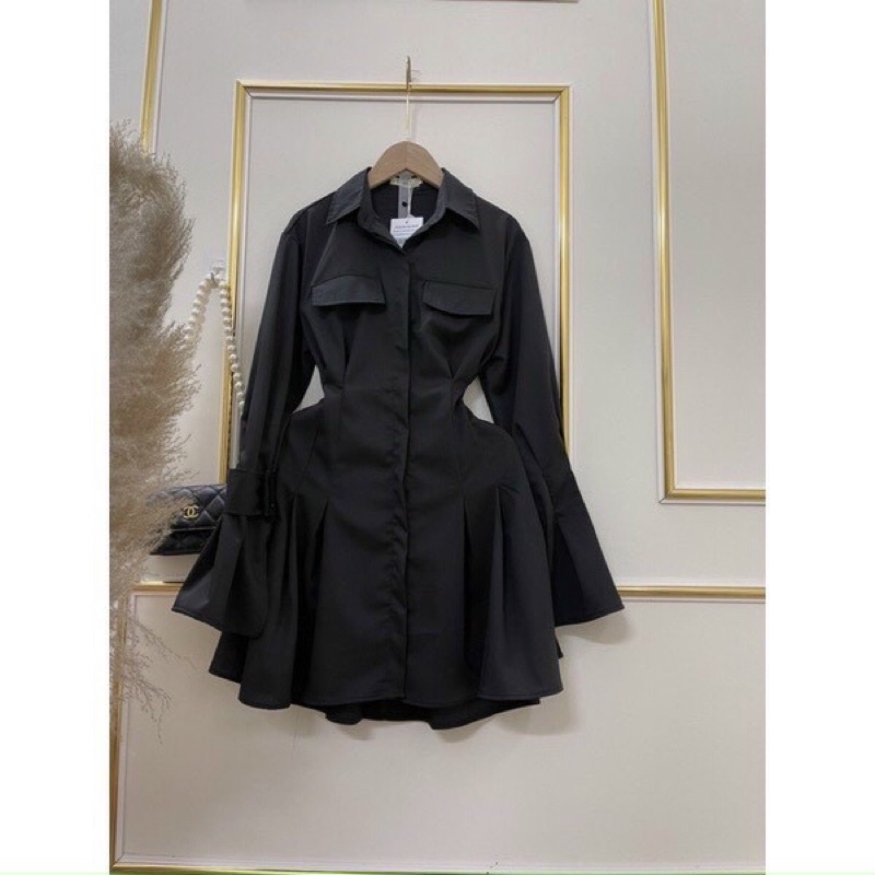 ĐẦM DỰ TIỆC SƠ MI XẾP LY RAN DRESS