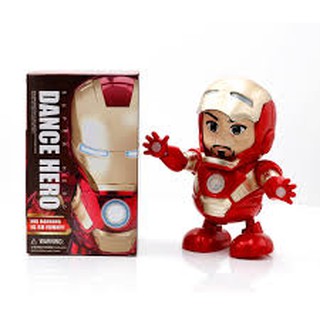 Đồ chơi robot iron man - người sắt nhảy múa robot đỏ mới dence hero 69k
