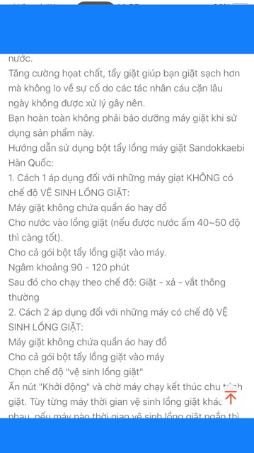 Bột tẩy lồng máy giặt Hàn quốc 450g. Có hướng dẫn sử dụng cụ thể