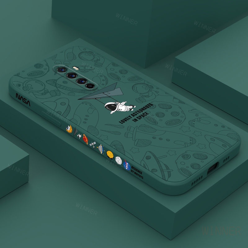 Ốp Lưng oppo Reno6Z Reno2F Reno2 Reno Reno3 A91 Reno5 Reno6 Ốp Điện Thoại Họa Tiết Phi Hành Gia Cho TKR
