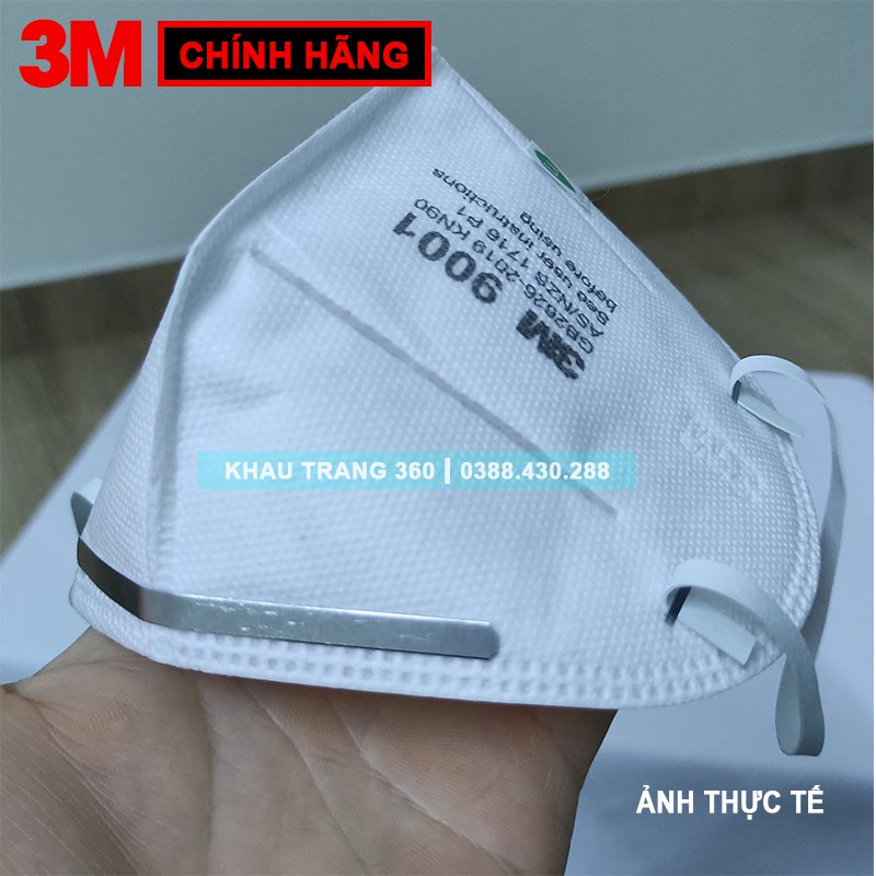 (1 Chiếc) Khẩu Trang 3M 9001 [Chính Hãng], Khẩu Trang Chống Bụi Mịn PM 0.3, PM 2.5, Vi Khuẩn.