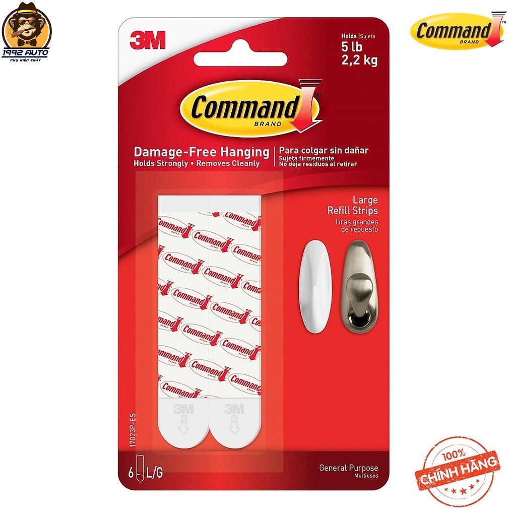 Keo Dán Thay Thế 2kg  17023 – Command 3M – Siêu Dính, Bền Chắc, Dễ Dàng Tháo Gỡ - Hàng Chính Hãng