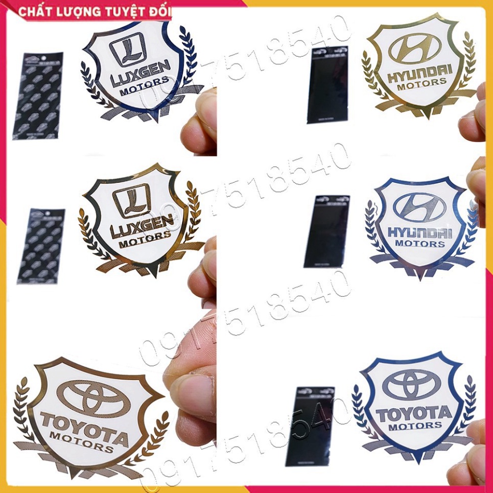 Tem Logo Hợp Kim Kẽm HONDA, TOYOTA, HYUNDAI,LUXGEN