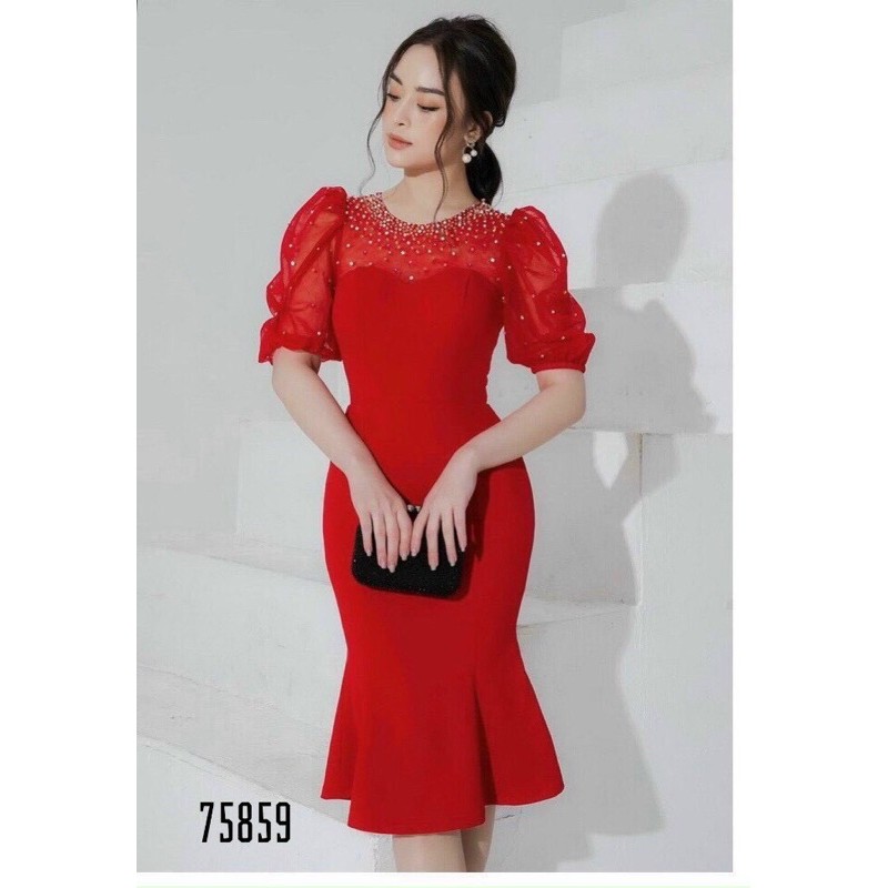 [XẢ KHO RẺ] Đầm thiết kế siêu xinh - Giá rẻ toàn quốc - Đủ size M,L,XL,XXL- HOT Đầm body lưới kết đá