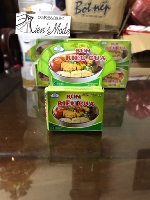 Hộp viên gia vị Bún Riêu cua 75gr 4 viên/1 hộp
