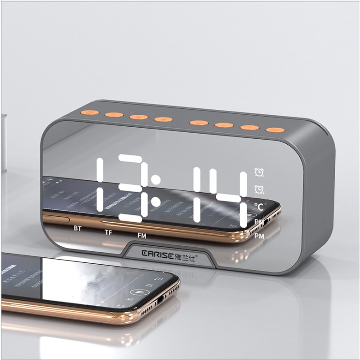 Loa bluetooth không dây với chức năng đồng hồ/hiển thị nhiệt độ/đài FM chất lượng cao