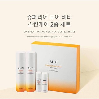 Set sản phẩm dưỡng da AHC Superior Pure Vita Skincare 2 Pieces Set