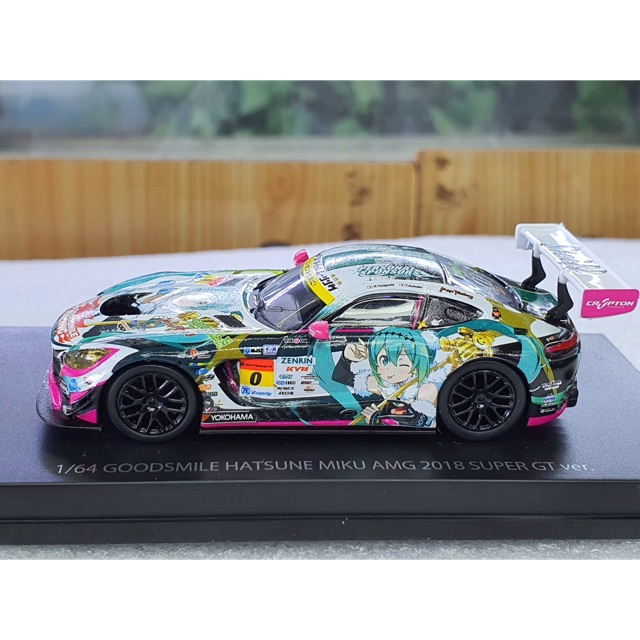 Xe Mô Hình Mercedes-AMG Hatsune Miku 2018 Super GT ver 1:64 Good Smile ( Xanh Sleiff )