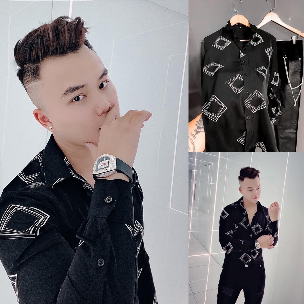 [SIÊU HOT]💥Áo sơ mi nam hàn quốc dài tay họa tiết cao cấp vải lụa mềm mịn siêu phẩm cực chất | BigBuy360 - bigbuy360.vn