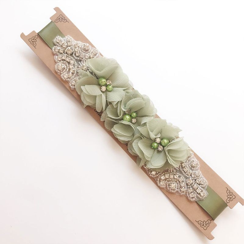Thắt lưng ruy băng trang trí hoa kiểu dáng thanh lịch