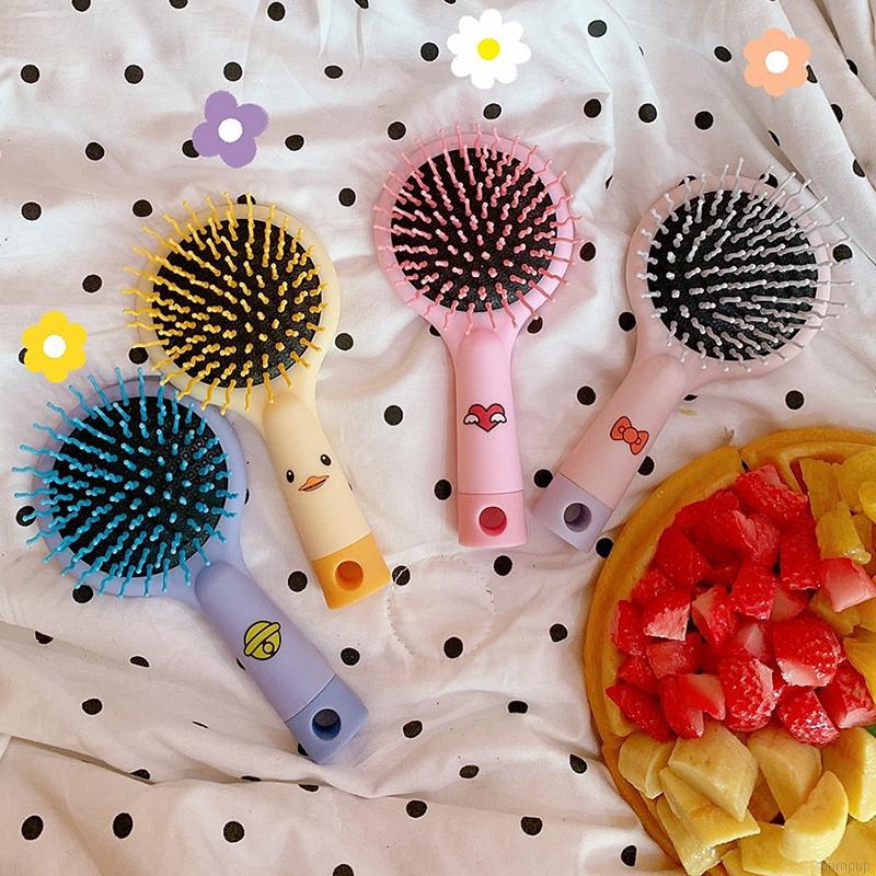 [Hàng mới về] Lược chải tóc thiết kế đệm khí massage dễ thương kèm gương tiện lợi | BigBuy360 - bigbuy360.vn