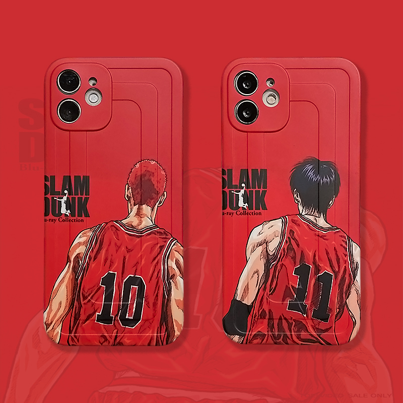 Ốp điện thoại mềm chống sốc in hình Slam Dunk cho iPhone 12 Pro Max Xs Max XR SE2 7 8 Plus 11 PRO MAX