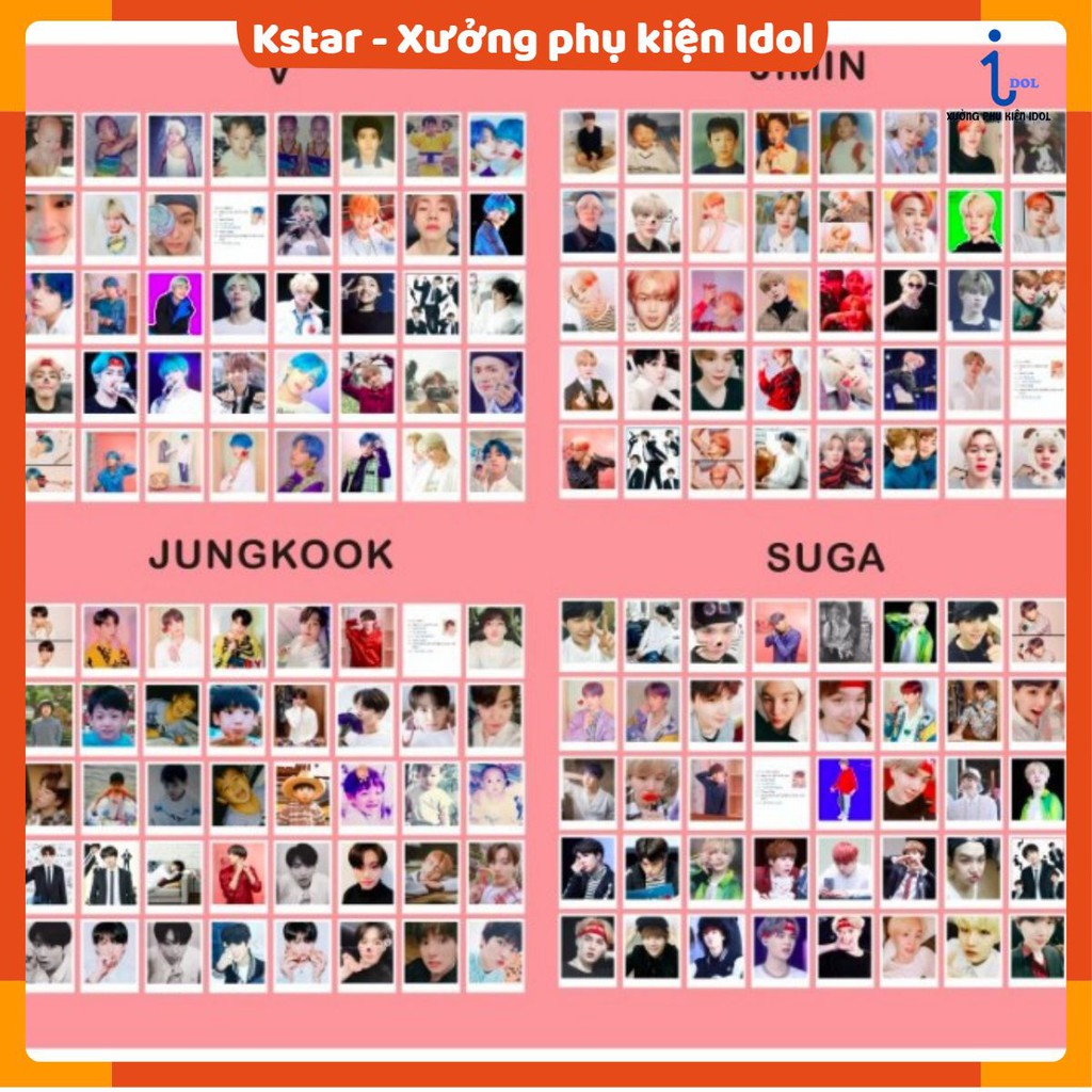 40 Lomo ảnh thành viên Jungkook Jimin Suga Taehyung J-hope RM Jin