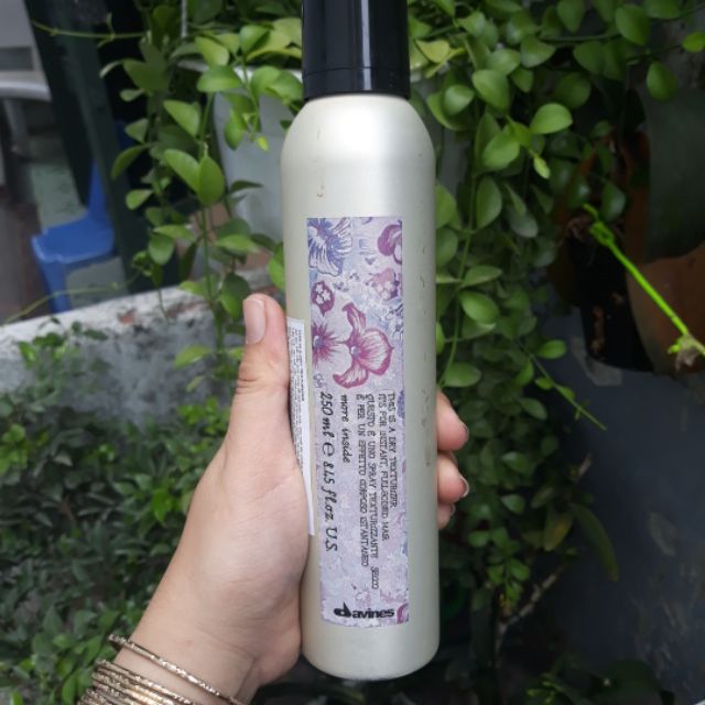 XỊT TẠO KIỂU KẾT CẤU KHÔ GIÚP TÓC PHỒNG NGAY TỨC THÌ DAVINES Ý 250ML