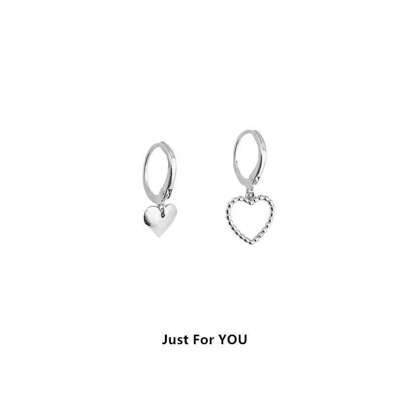 Khuyên tai hình trái tim phong cách hip hop cổ điển cá tính dành cho nữ