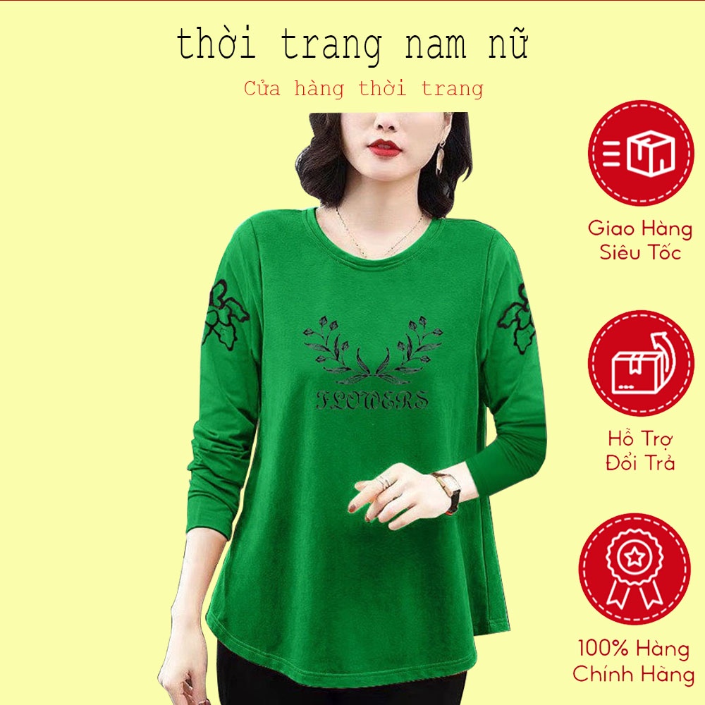( TẶNG KÈM GÓI XẢ) Áo thun chất lại da cá in nhiệt cao cấp dành cho mẹ từ 45-85kg ( Mã T14 )